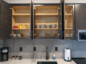 Fridge, oven, stovetop, dishwasher