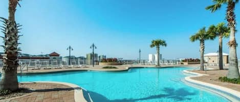 Outdoor pool, a heated pool