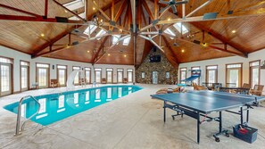 Indoor pool, a heated pool