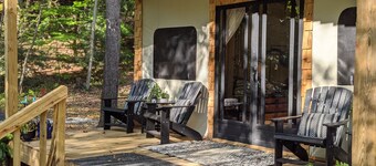 Custom design Safari Tent overlooking a serene running creek & natural waterfall