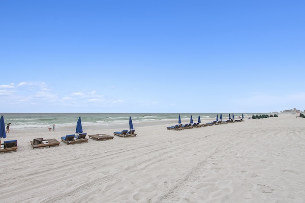 Private beach, white sand