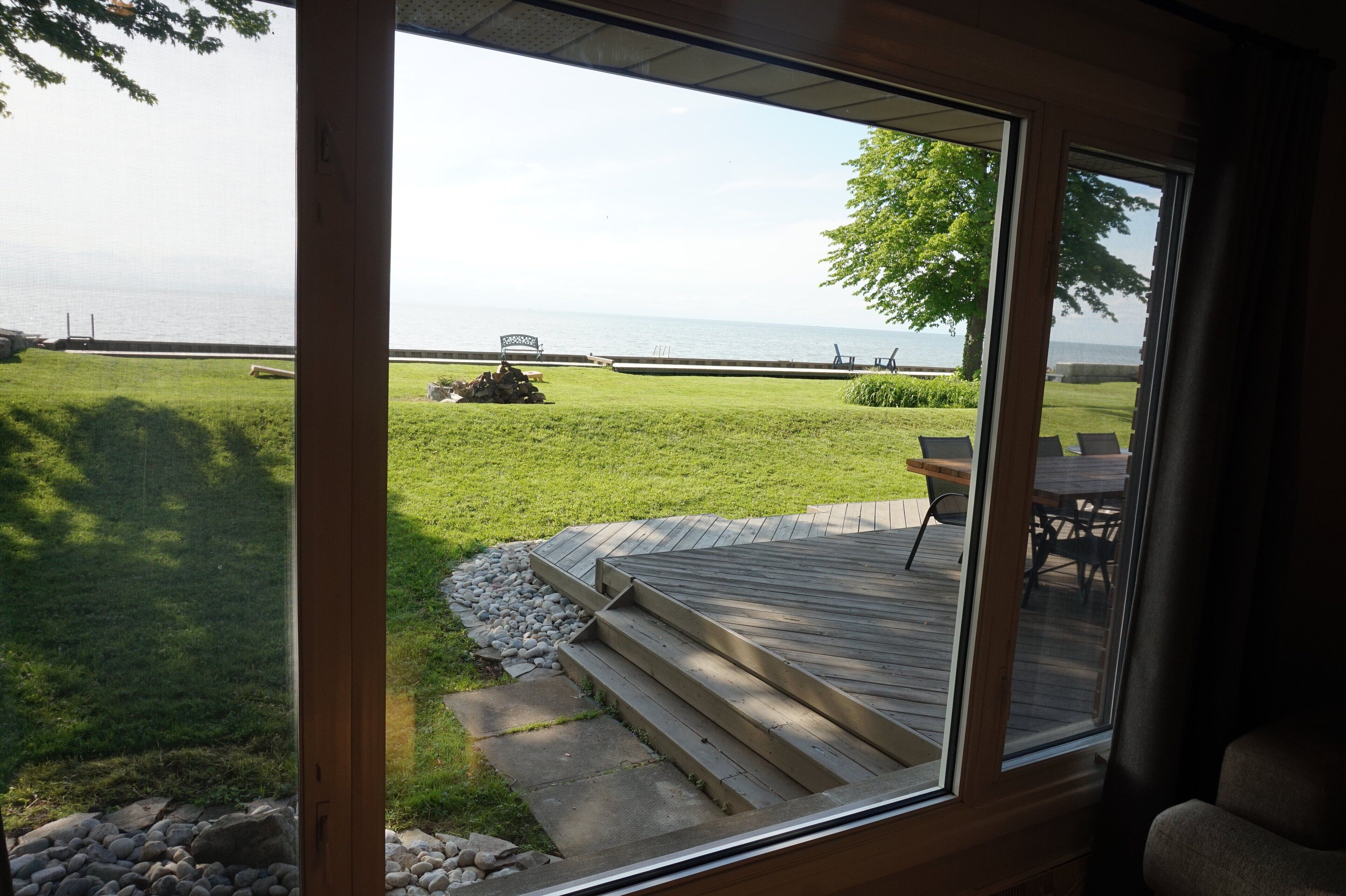 Beautiful Views of Lake St. Clair from Both the Kitchen and the Living Room