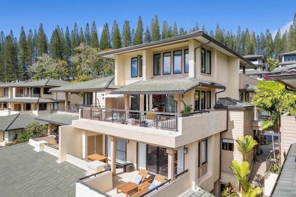 Private two-story villa perched above Kapalua Bay Golf Course