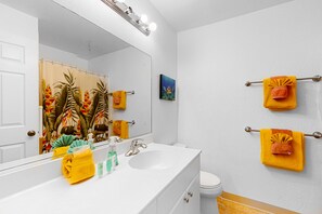 Hair dryer, towels