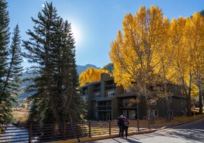 Exterior - Mountain- & river-view condo with W/D & hot tub - walk to lifts & Main St (Telluride)