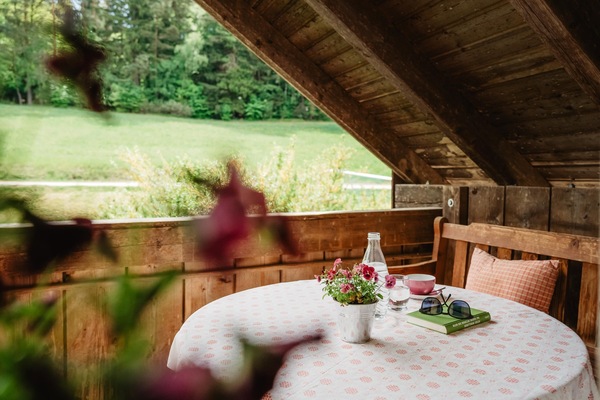 Ferienwohnung Almwiese (60qm) mit Balkon und zwei Schlafzimmern-Balsnhof