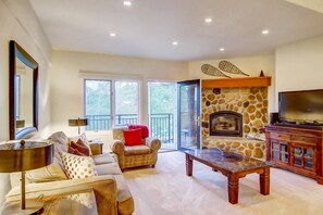 Smart TV, fireplace, DVD player, books - Amazing Location on Mtn-100 yds to Thunderhead Lift-Heated Pool-Hot Tub-W/D in Unit-Grill-Fireplace (Steamboat Springs)