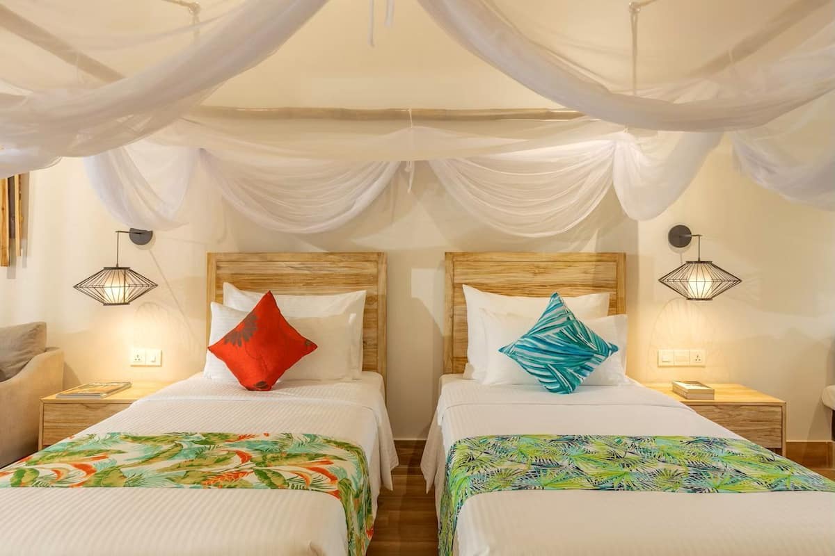 Bungalow, vue mer (2 Single Beds)