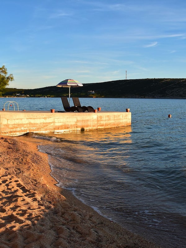 Private beach, sun-loungers, beach umbrellas