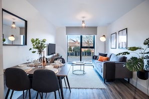Superior Apartment | Living area | Smart TV - The Interchange Apartment by Opulent (Salford)