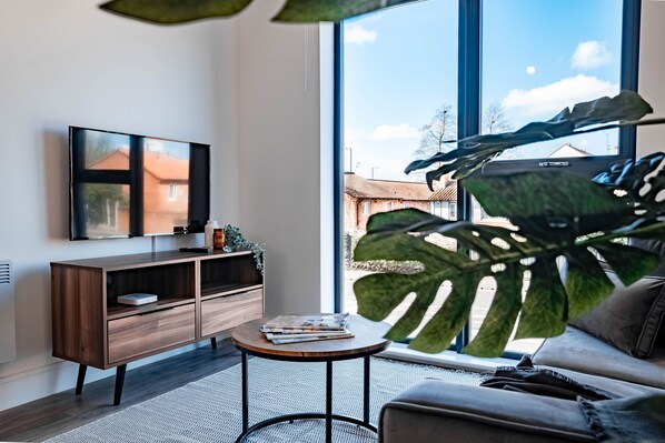 Superior Apartment | Living area | Smart TV - The Interchange Apartment by Opulent (Salford)