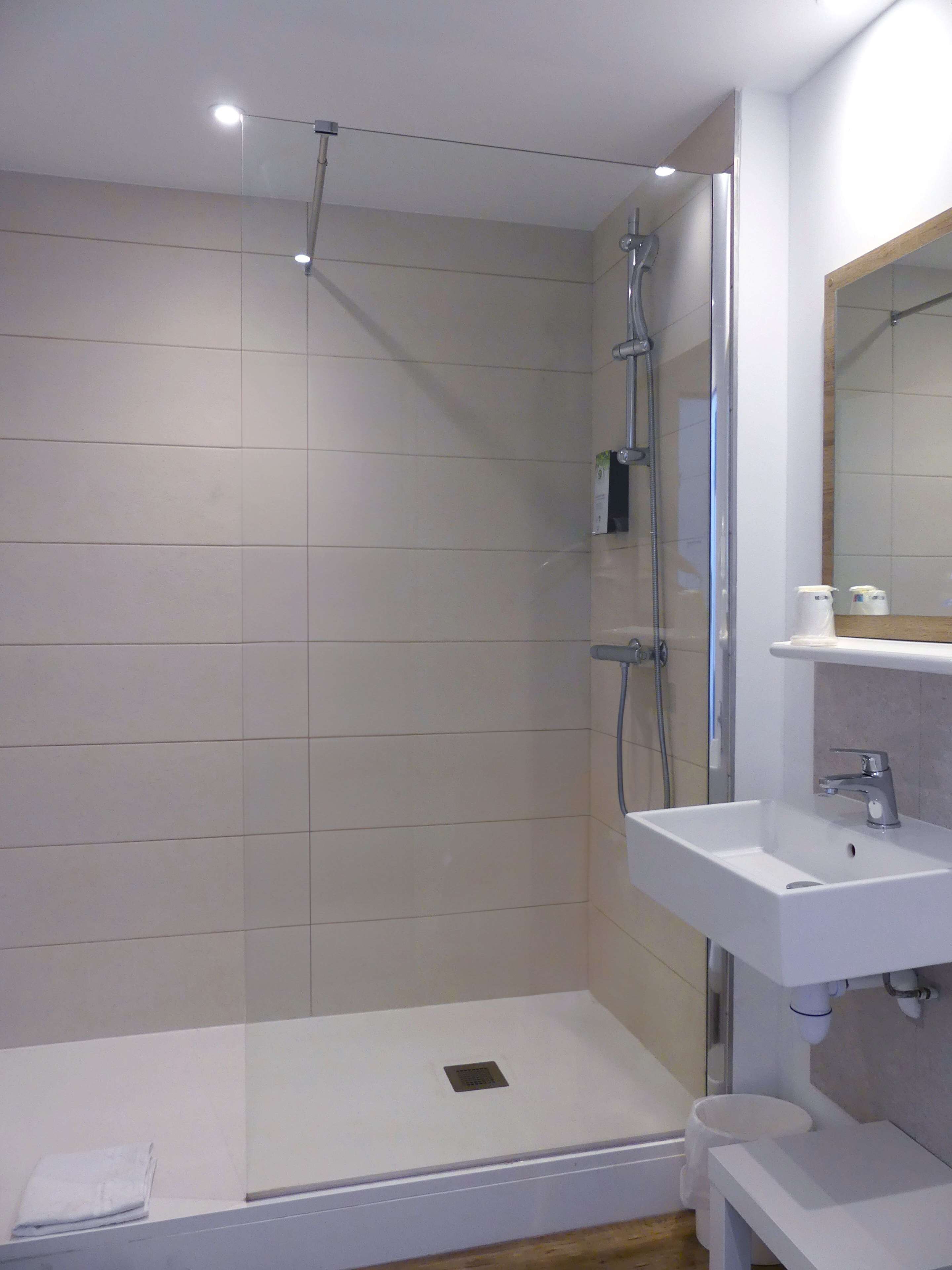 shower, eco-friendly toiletries, towels