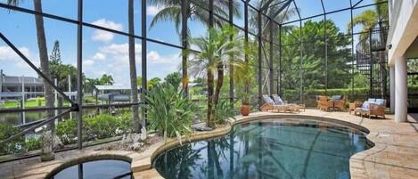 Outdoor pool, a heated pool