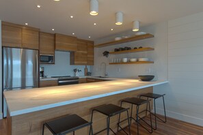 Fridge, microwave, oven, stovetop - Downtown McCall Lakefront Condo w/ Community Pool and Beach (McCall)