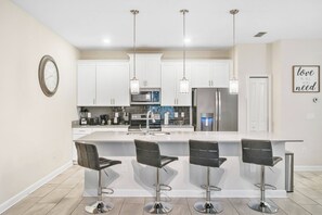 Microwave, dishwasher, high chair