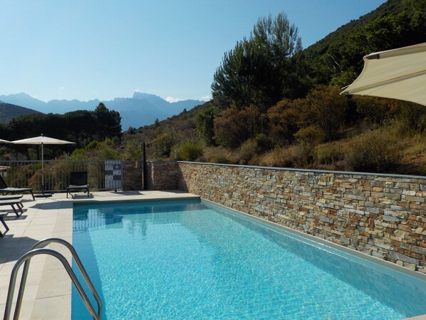 Outdoor pool, a heated pool