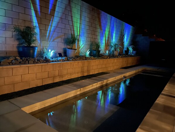 Piscine extérieure, piscine chauffée