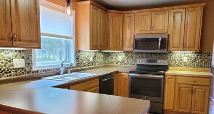 Two bedroom cottage near beautiful Herbster beach.