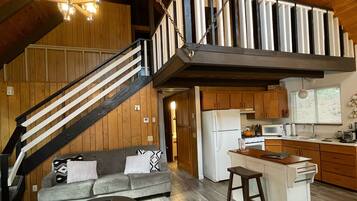 Smart TV, fireplace, DVD player