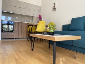 Basic Apartment | Living area | 24-inch plasma TV with digital channels, TV