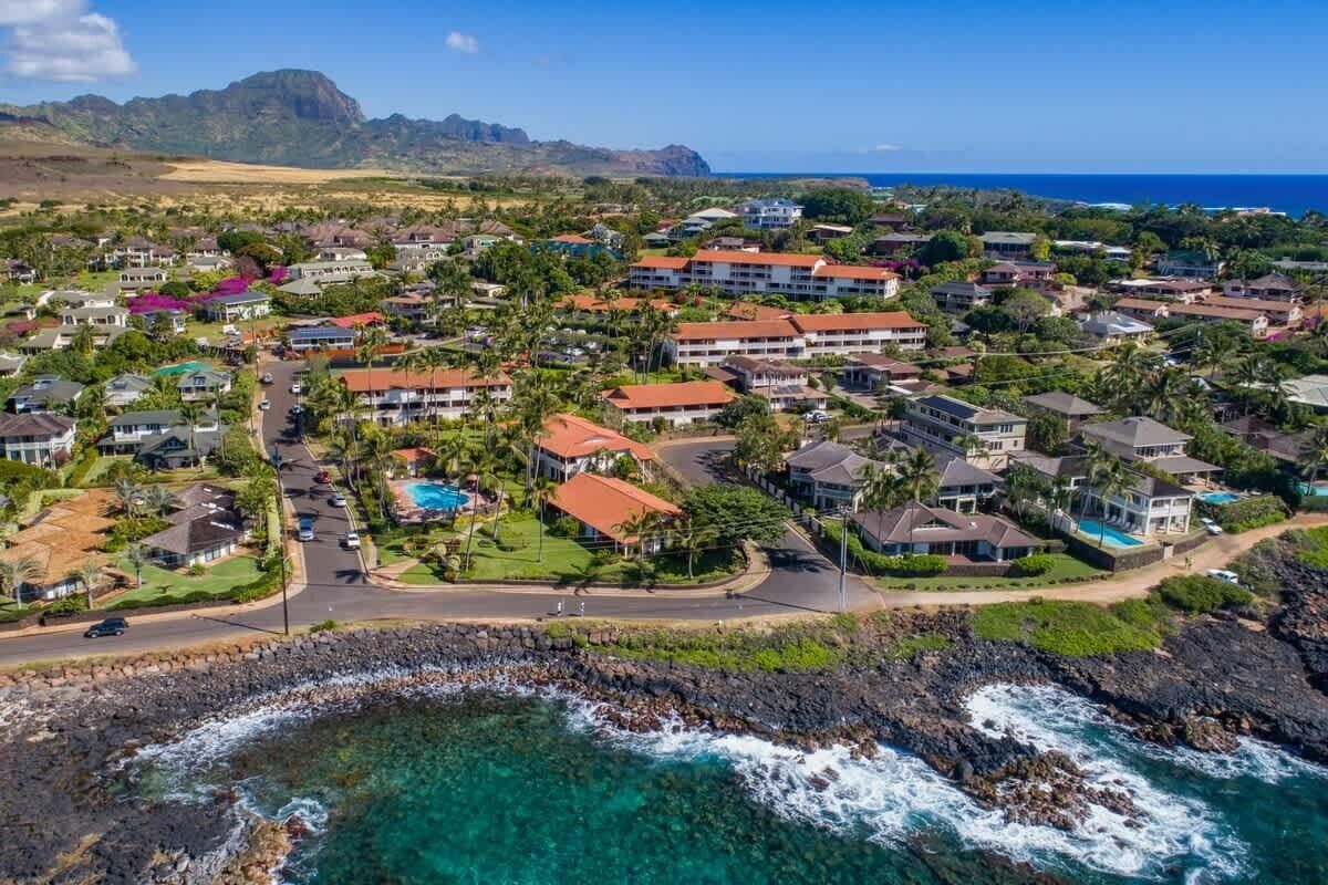 Aerial towards Nihi Kai