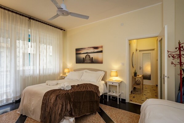 1 bedroom, iron/ironing board, bed sheets