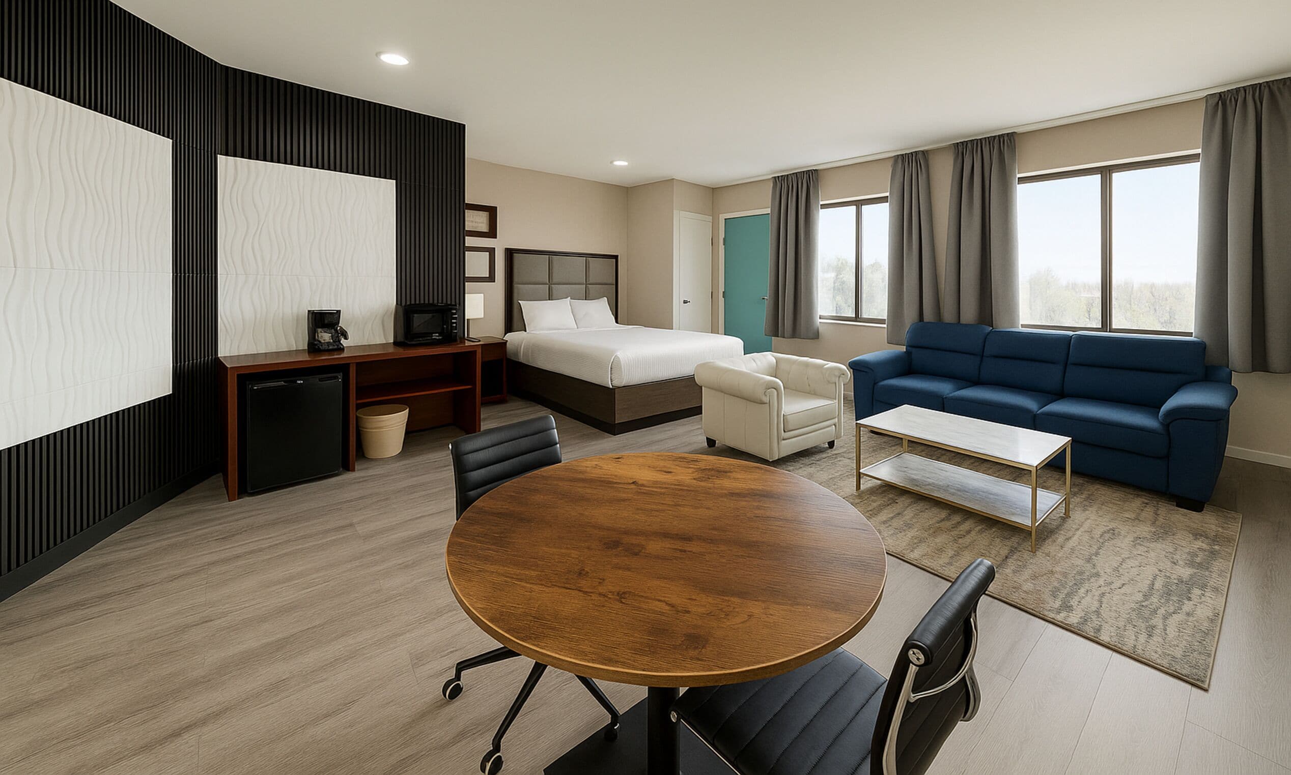 Presidential Suite | Desk, laptop workspace, soundproofing, iron/ironing board