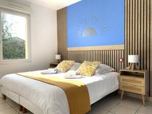 2 Schlafzimmer, Schreibtisch, kostenloses WLAN, Bettwäsche