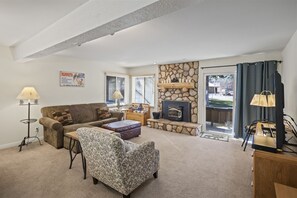TV, fireplace, DVD player