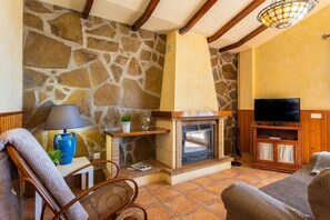 TV, fireplace - Villa Olympo by Solset (Torrox)