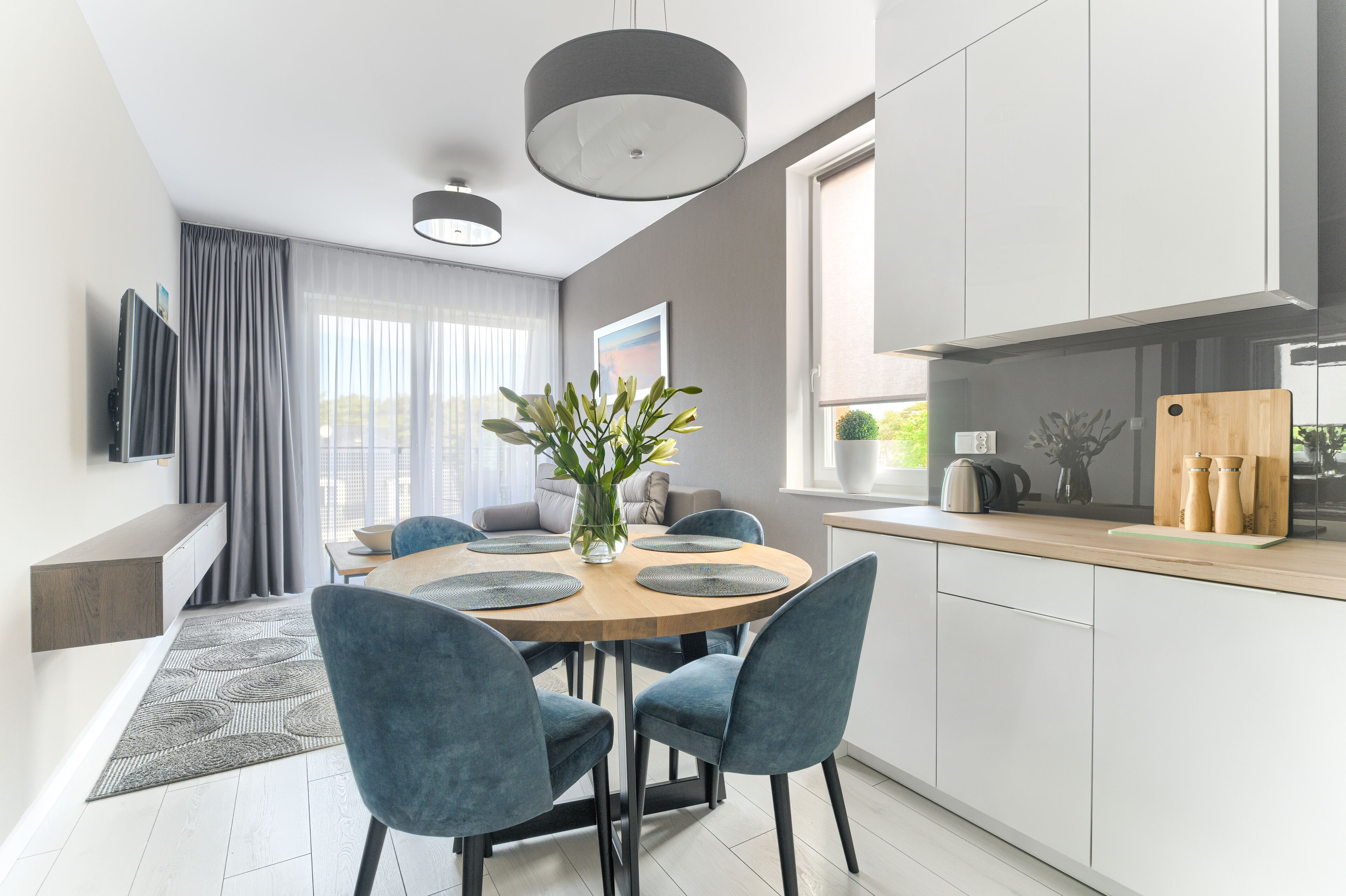 Apartment, 1 Schlafzimmer (44) | Wohnbereich | 50-Zoll-LED-Fernseher mit Kabelempfang, Fernseher