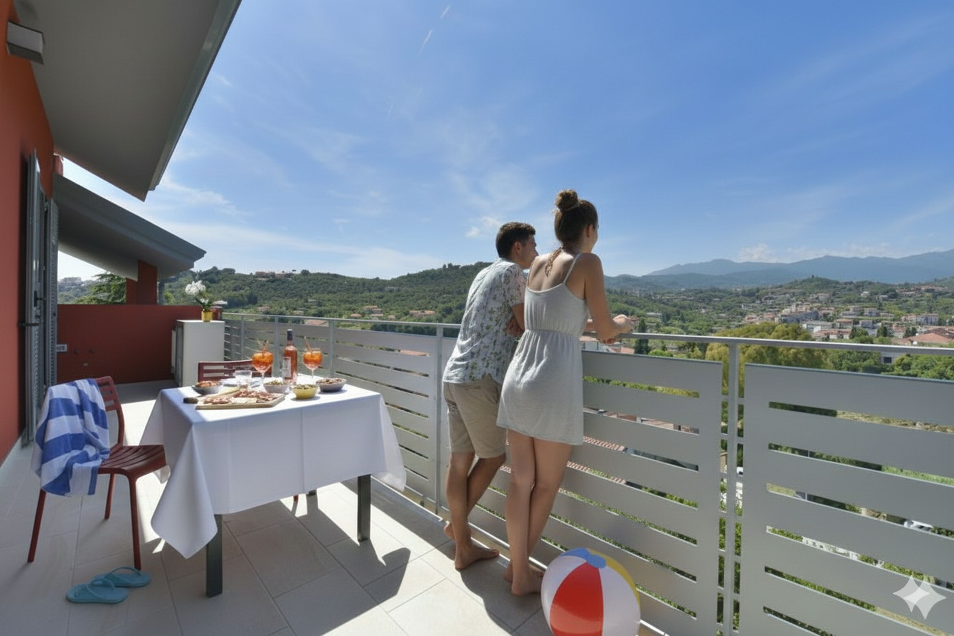 公寓, 2 間臥室, 露台 | 露台/庭院