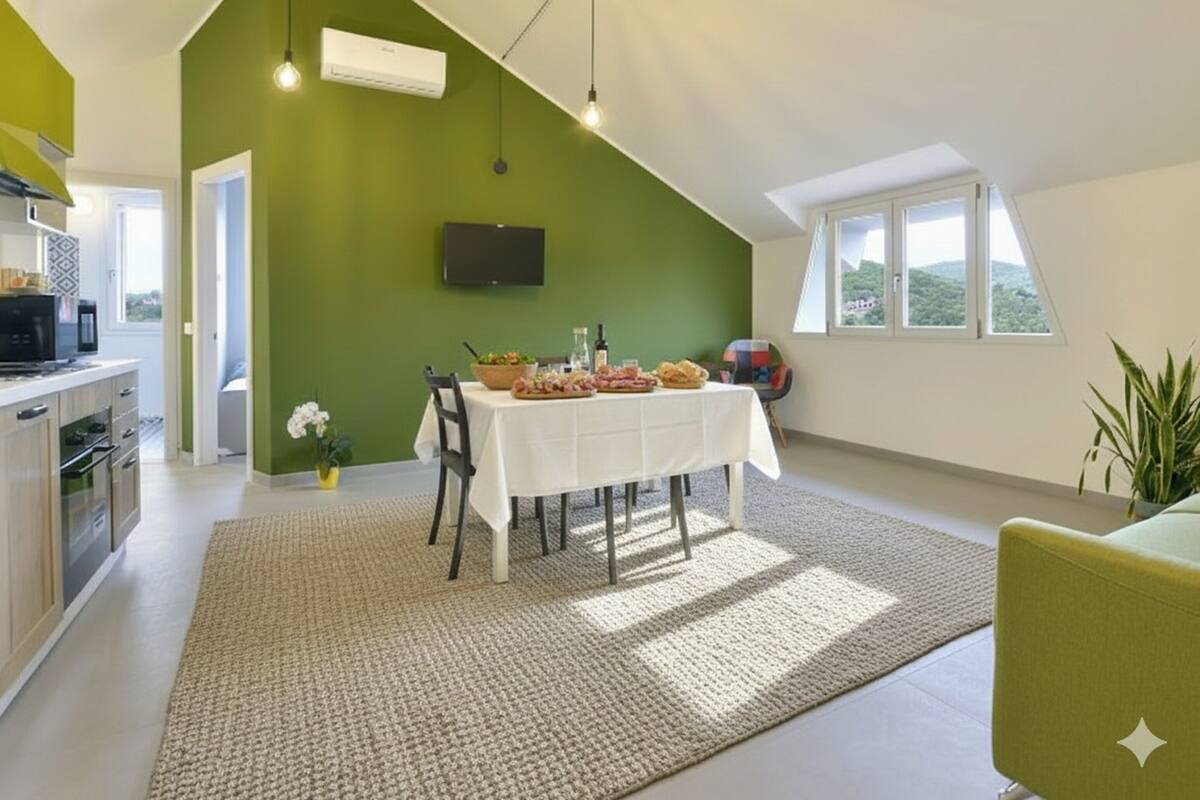 Huoneisto, 2 makuuhuonetta | Oleskelualue | Taulutelevisio