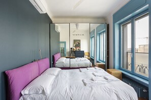 1 camera, ferro/asse da stiro, lenzuola