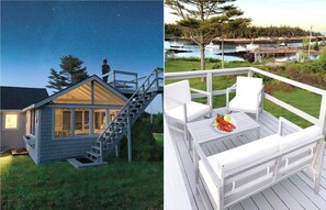 Terrace/patio - Stylish ocean-view home on Acadia's Schoodic Loop (Gouldsboro)