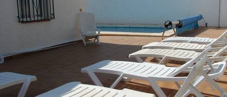 Piscine extérieure, piscine chauffée