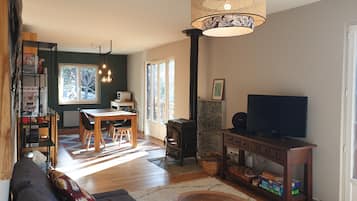TV, fireplace, DVD player
