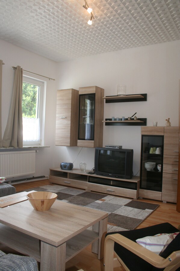 Una televisión, un reproductor de DVD