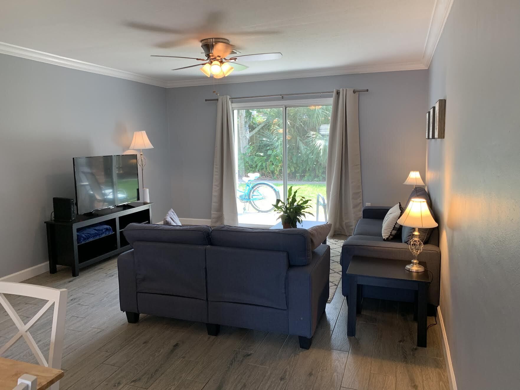 Walk to town, short drive to the beach.