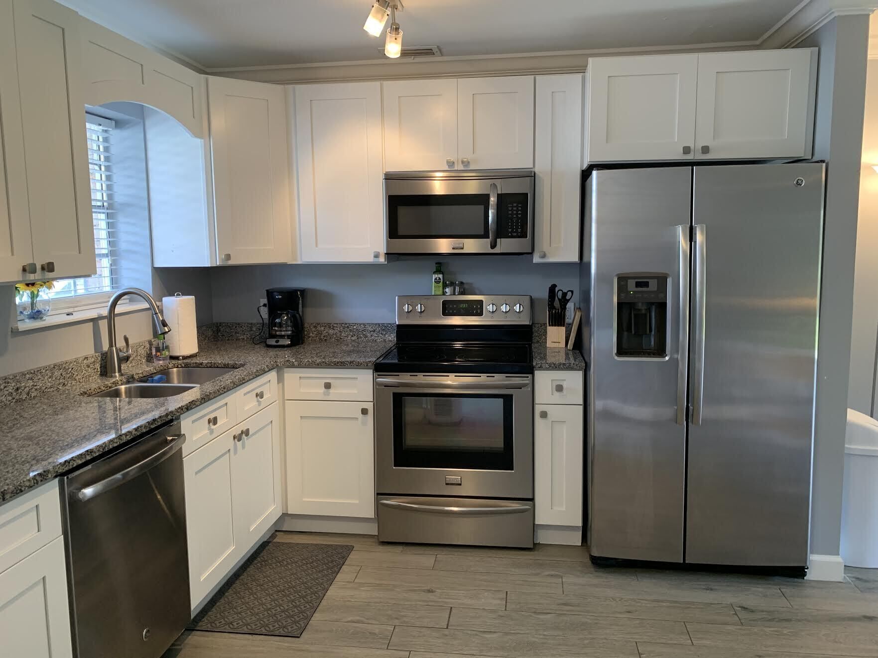 Walk to town, short drive to the beach.