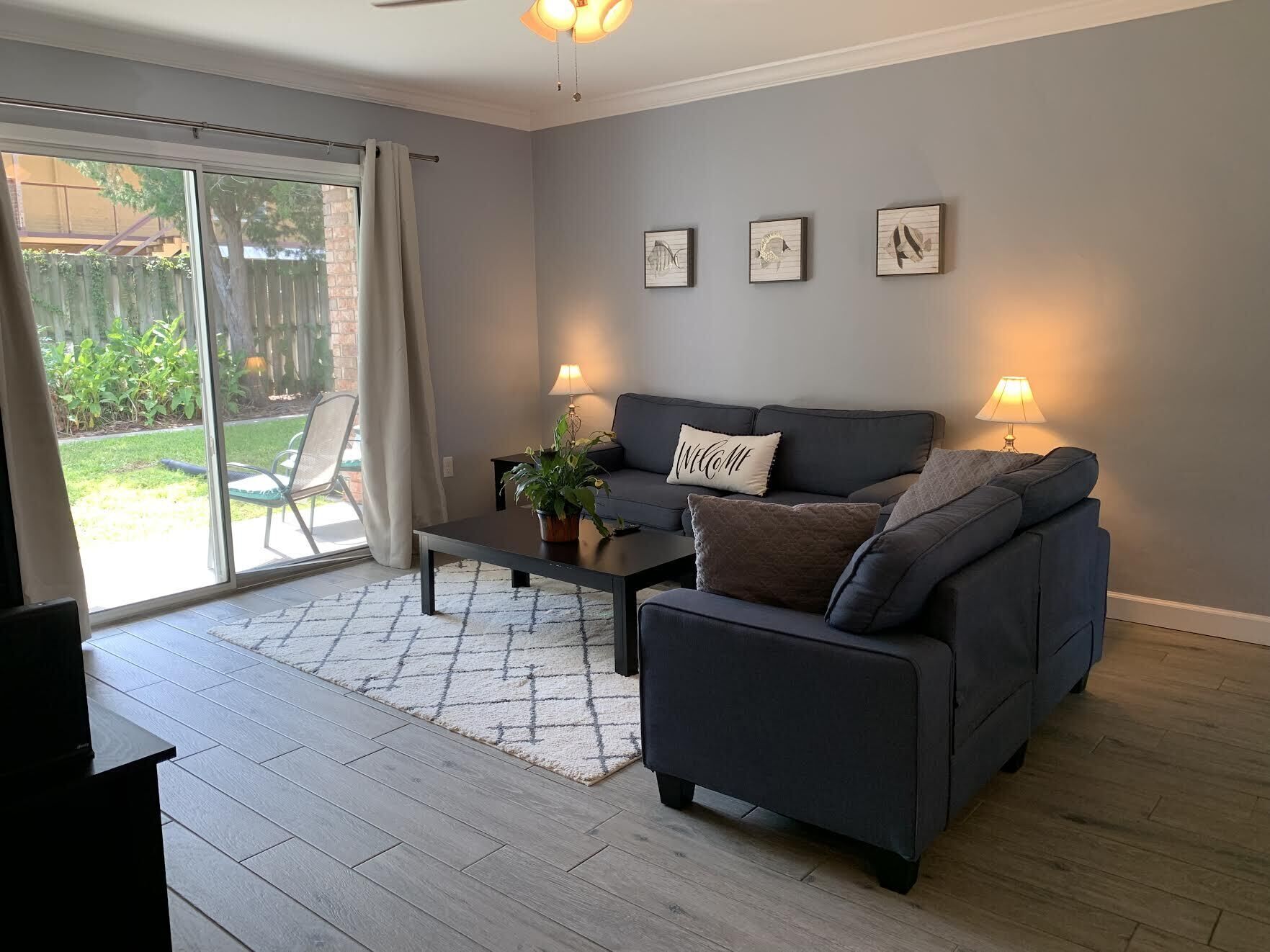 Walk to town, short drive to the beach.