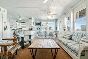 House, 3 Bedrooms | Living area | TV, streaming services - Bolivar Del Mar 3 Bedroom Home by RedAwning (Port Bolivar)