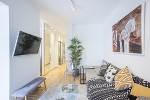 City Apartment, 2 Bedrooms | Living area | 42-inch Smart TV with digital channels, TV - Alterra Vita City Apartment (Thessaloniki)