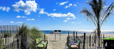 Beach nearby, sun-loungers