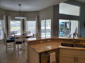 Fridge, microwave, oven, stovetop - 2 Bedroom + Den overlooking the Golf Course with Heated Salt Water Pool (Naples)