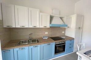 Fridge, oven, stovetop, dishwasher