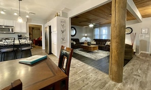 Smart TV, foosball, books, offices