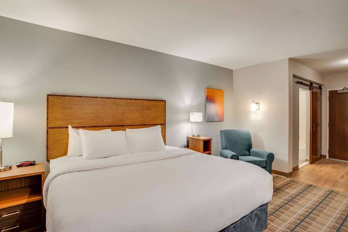 Hypo-allergenic bedding, in-room safe, desk, laptop workspace