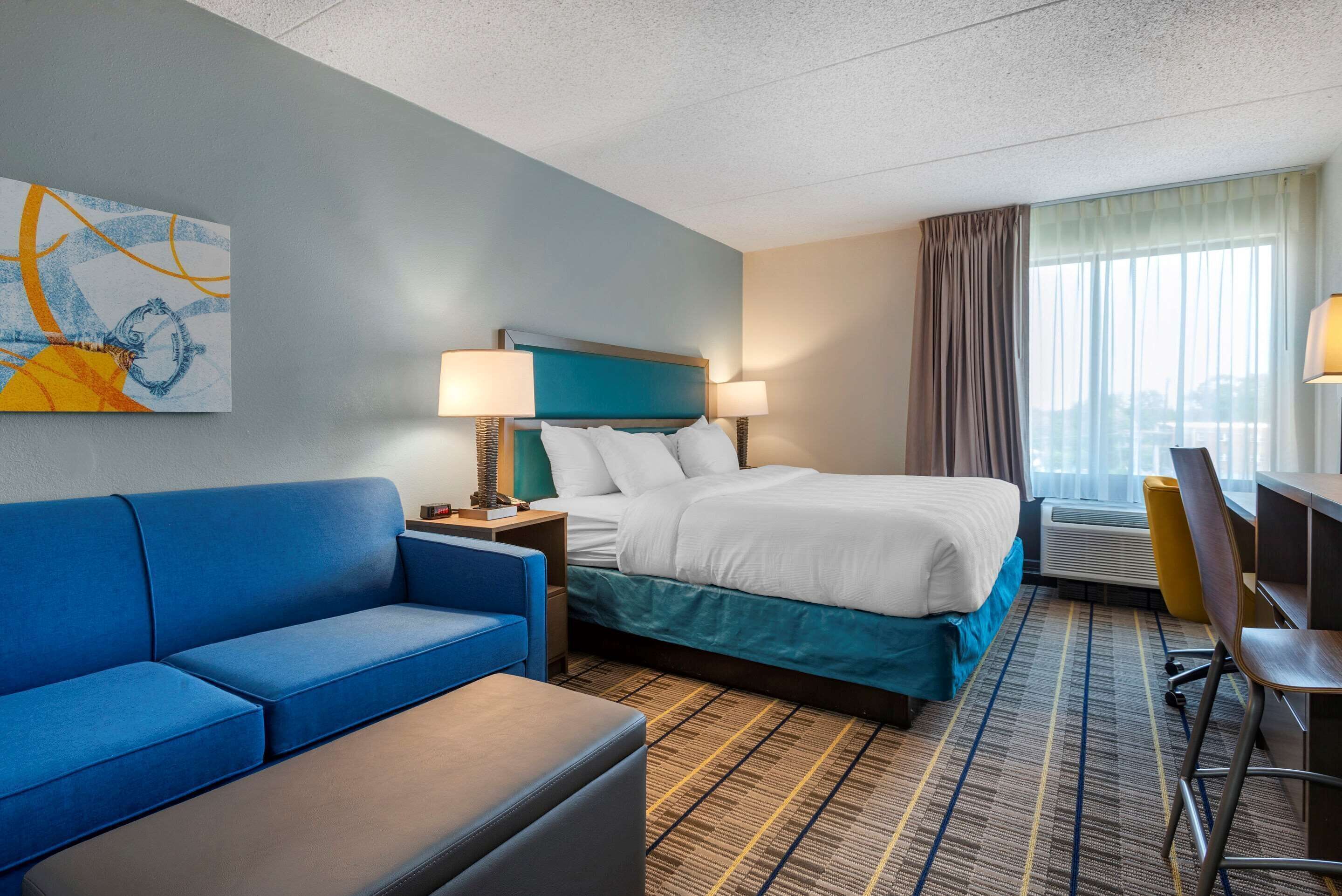 In-room safe, desk, blackout drapes, iron/ironing board