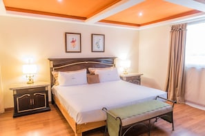 Minibar, muebles diferentes y espacio para trabajar con laptop 